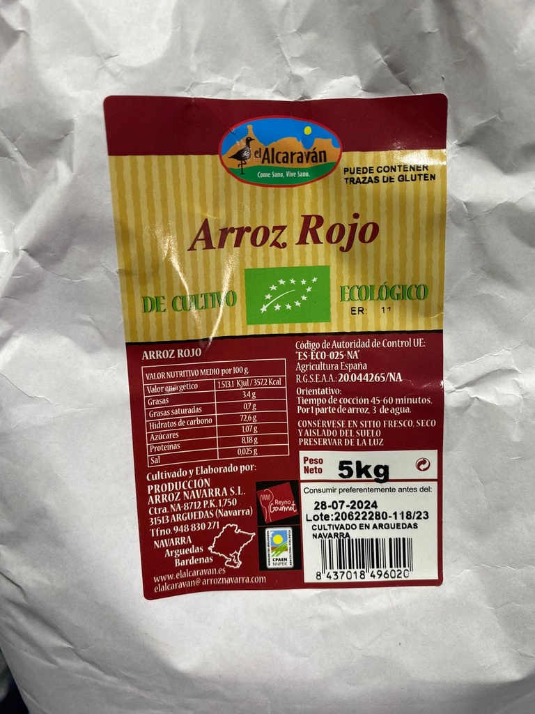 Arroz Rojo Eco - Granel - El Alcaraván