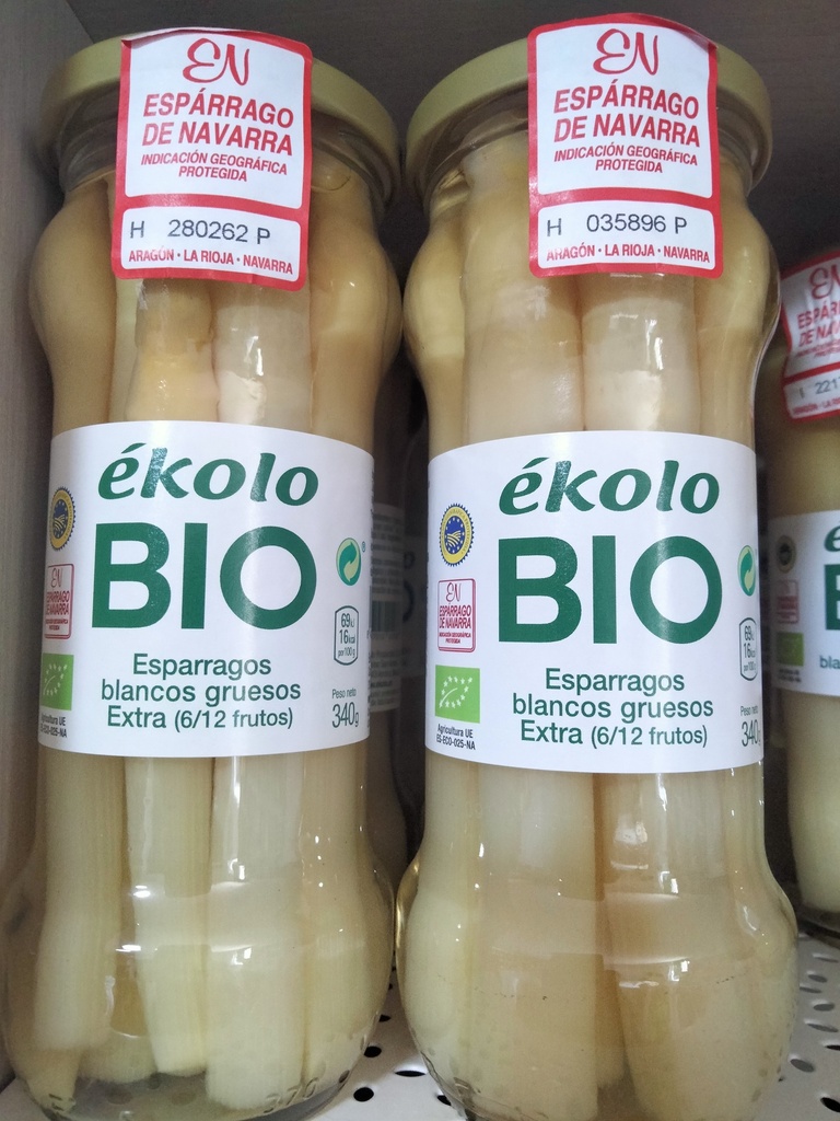 Espárragos Blancos Gruesos Bio - 340 grs - Ekolo Bio