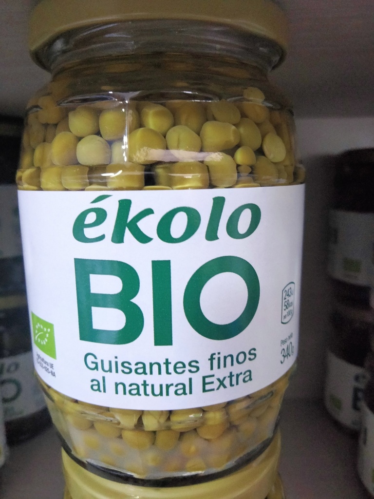 Guisante al natural Bio - 340 grs - Ekolo Bio