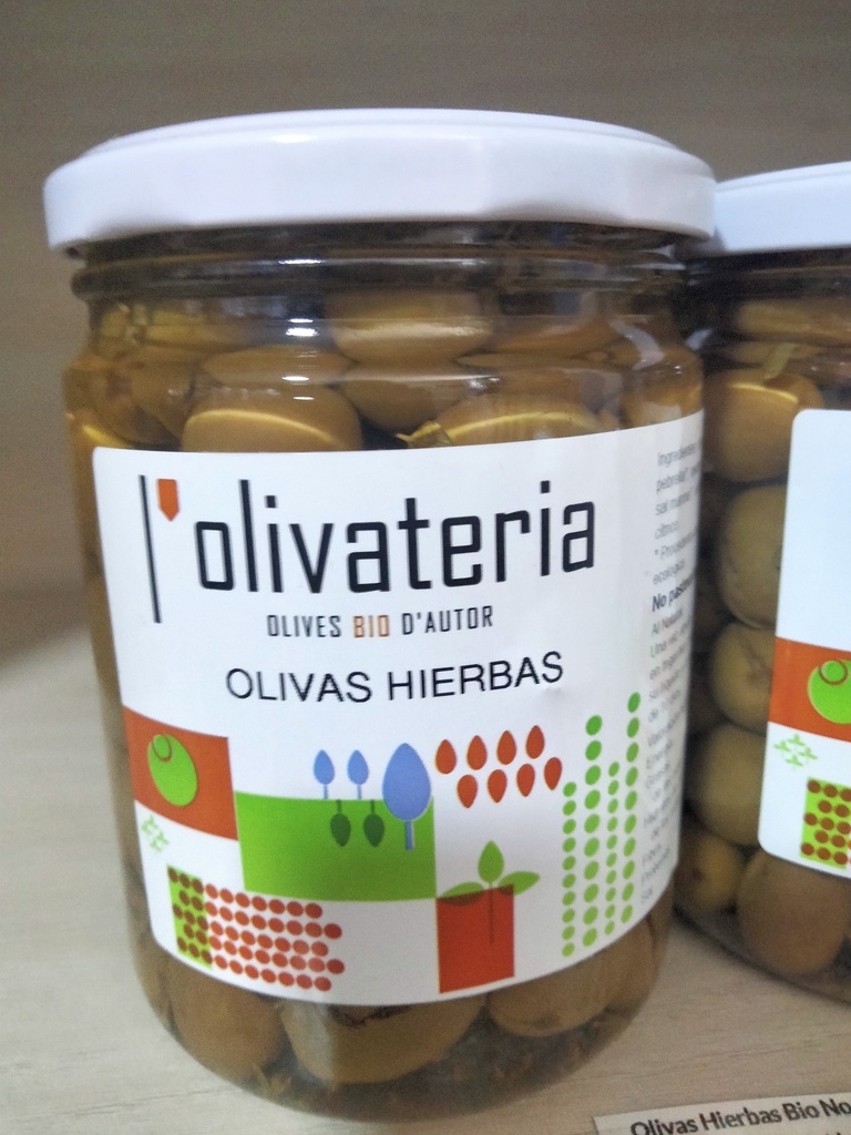 Olivas Hierbas Bio No Pasteurizadas - 225 grs - L’olivateria