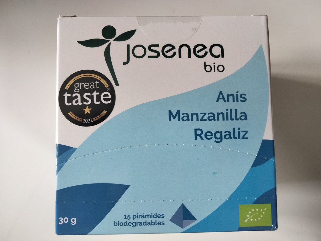 Anís, Manzanilla y Regalíz Bio - 15 pirámides - Josenea Bio