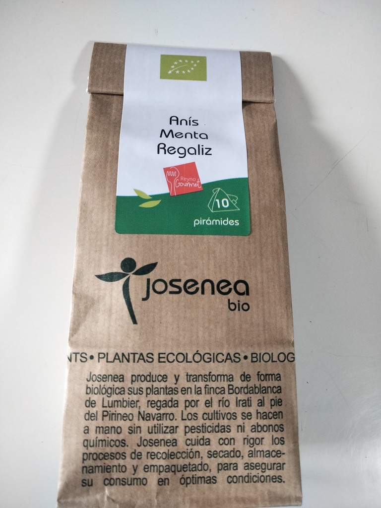 Anisa, Menda eta Erregaliza Bio - 10 poltsa - Josenea Bio