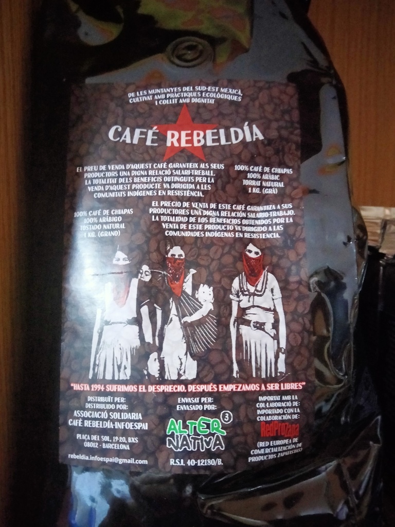 Café Rebeldía en Grano Natural - 1 kg - Café Rebeldía