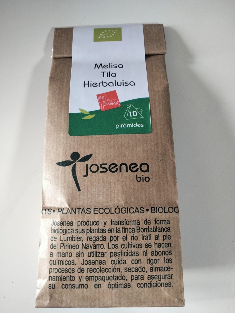 Melisa, Tila y Hierbaluisa Bio - 10 pirámides - Josenea Bio