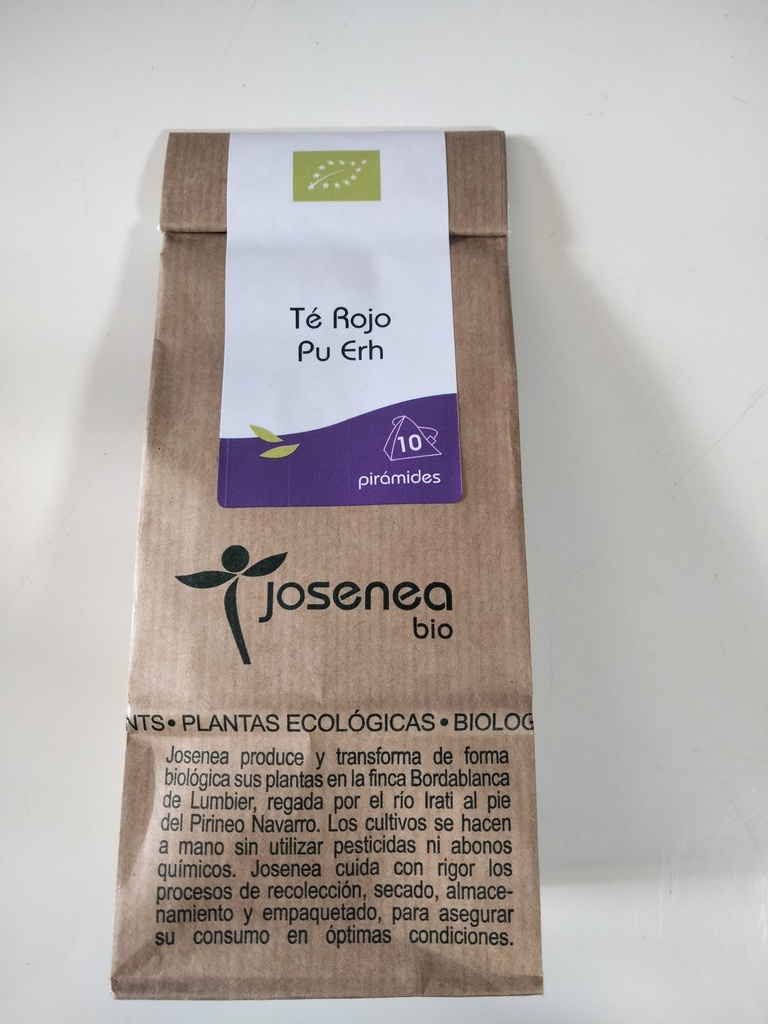 Té Rojo Pu Erh - 10 pirámides - Josenea Bio