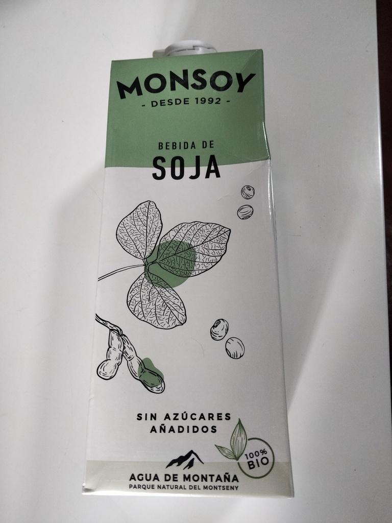 Bebida Soja Bio - 1l - Monsoy