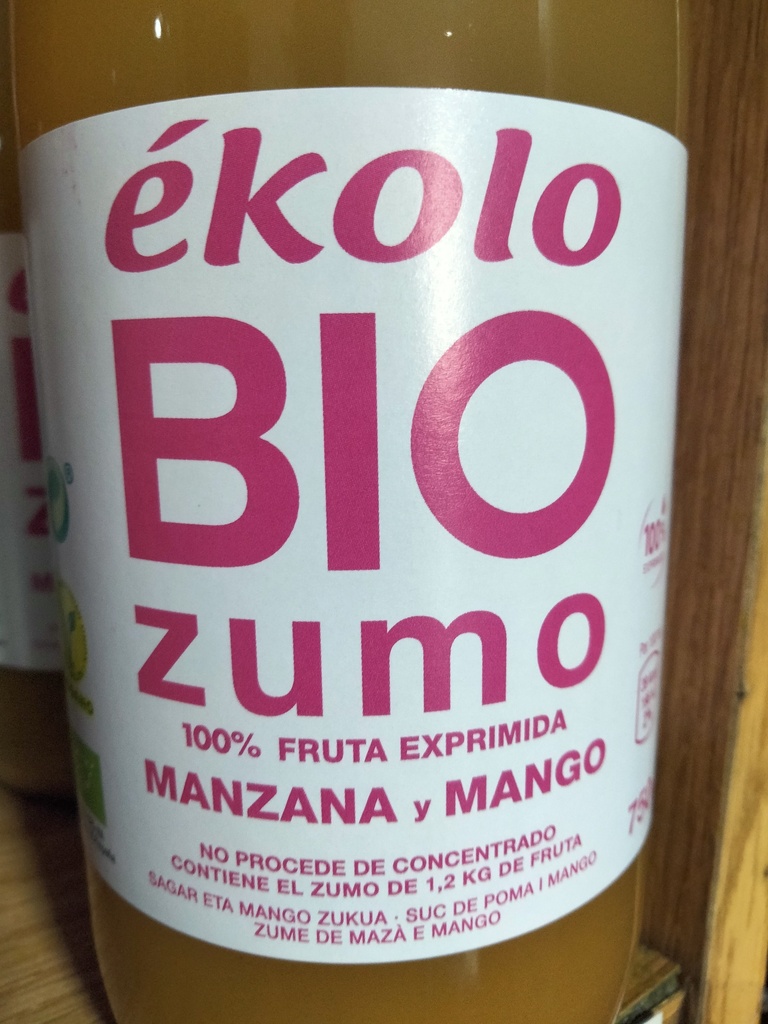 Zumo Manzana y Mango Bio - 750 ml - Ekolo Bio