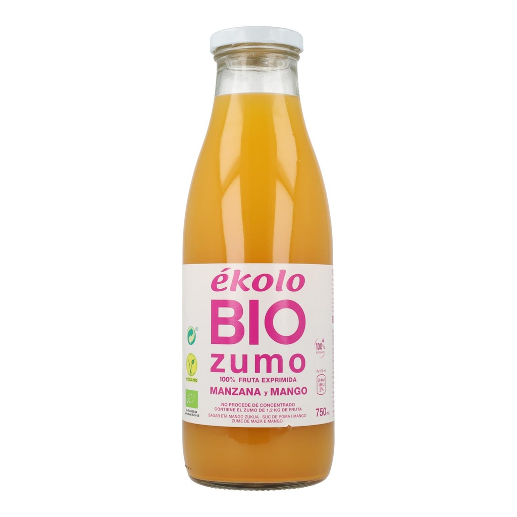 Zumo Manzana y Mango Bio - 750 ml - Ekolo Bio