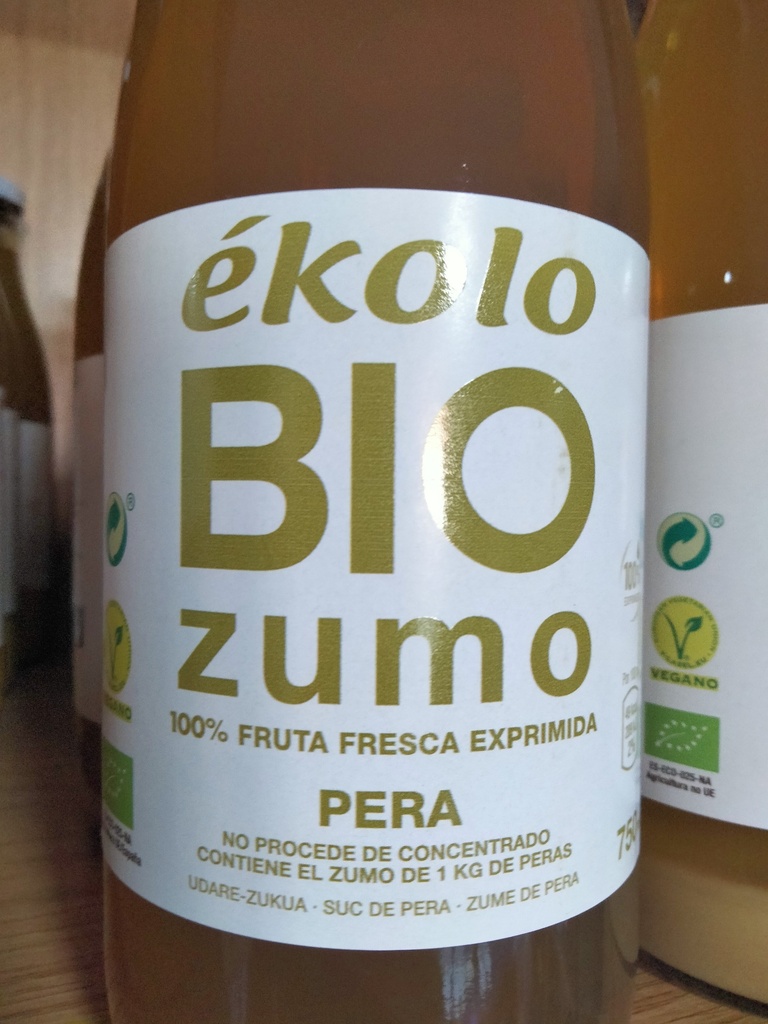 Zumo Pera Bio - 750 ml - Ekolo Bio