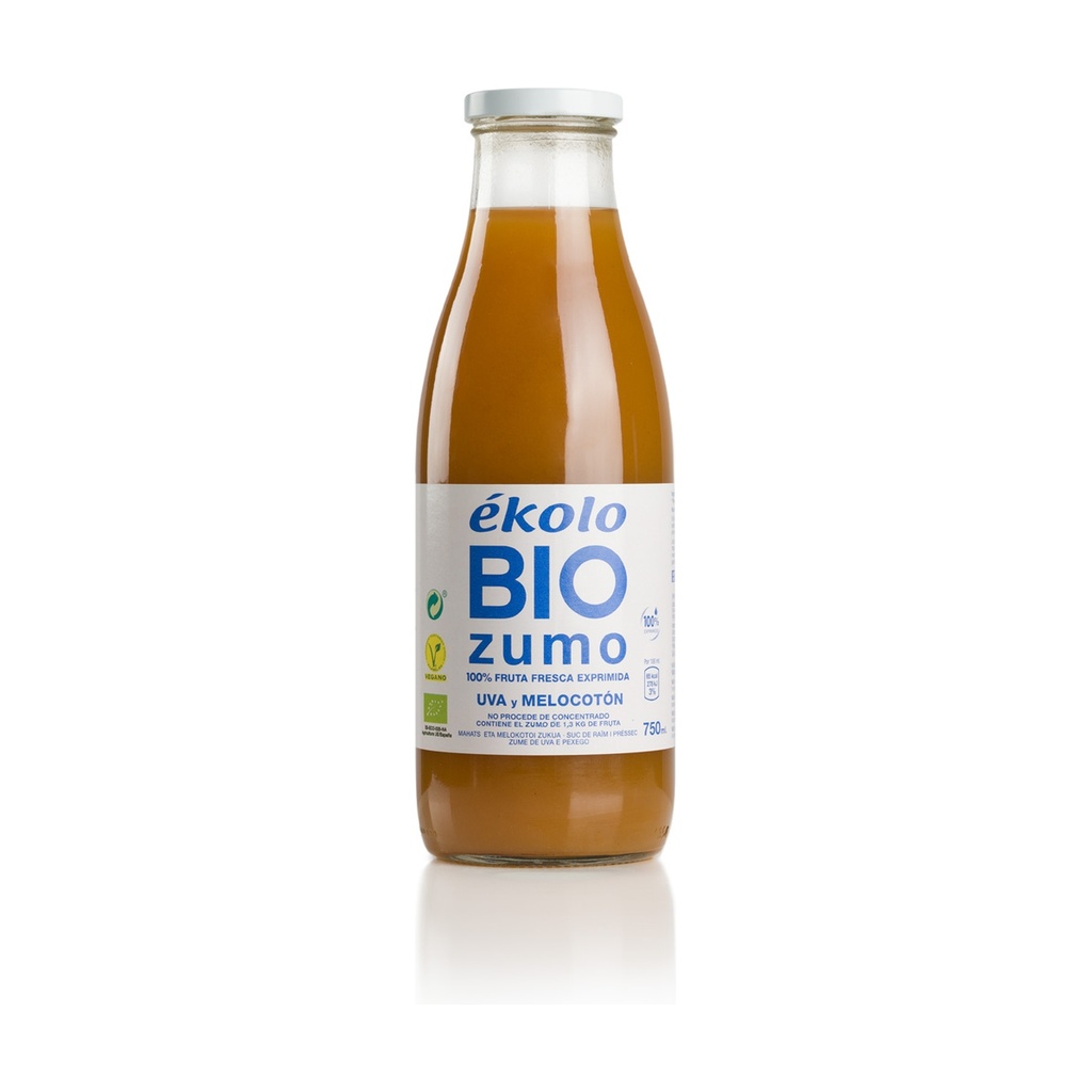 Zumo Melocotón y Uva Bio - 750 ml - Ekolo Bio