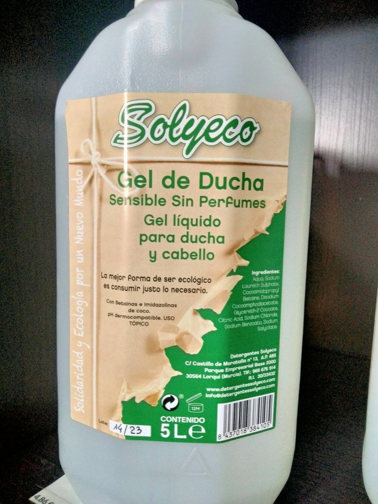 Gel de Ducha Sensible - 5l - Solyeco