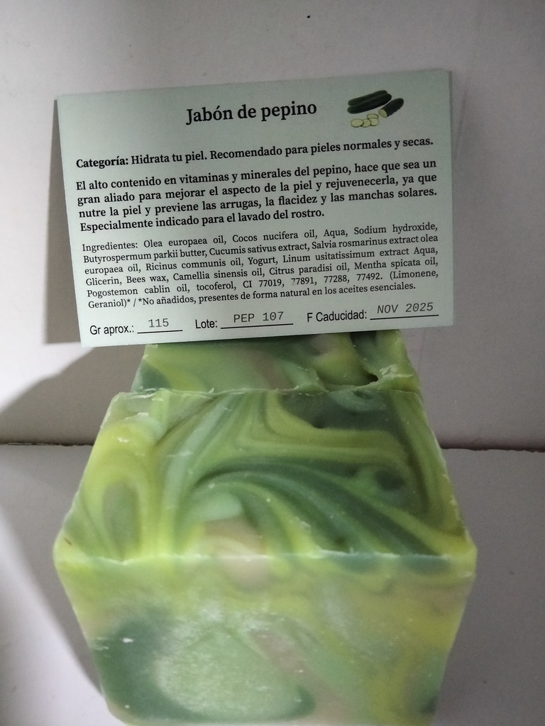 Jabón de Pepino - 115 gr - Los Jabones de Montse