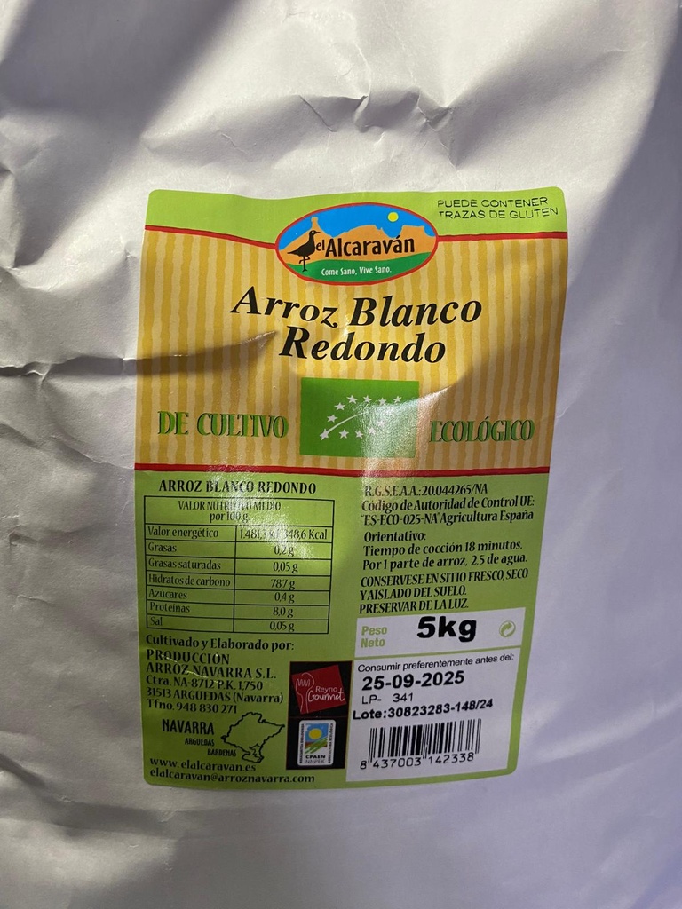 Arroz Blanco Redondo - Granel - El Alcaravan