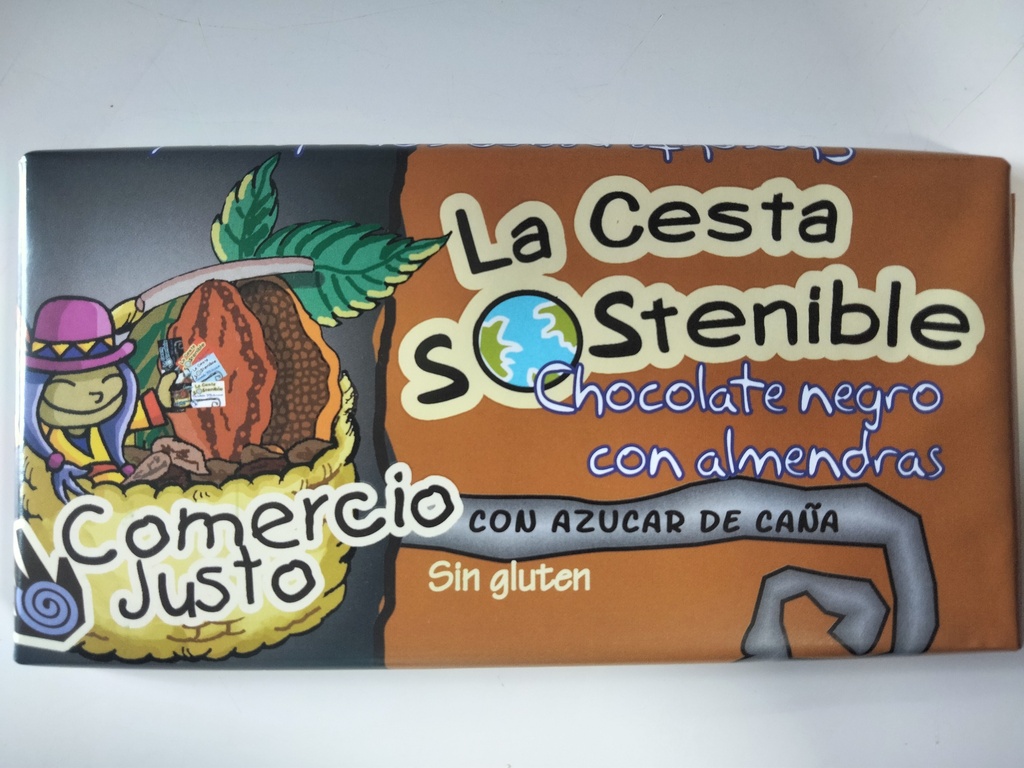 Chocolate negro con Almendras - 100 gr. - Mundo Solidario