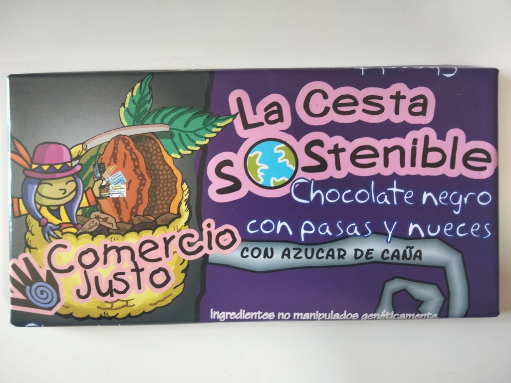 Chocolate con Pasas y Nueces - 100 gr. - Mundo Solidario