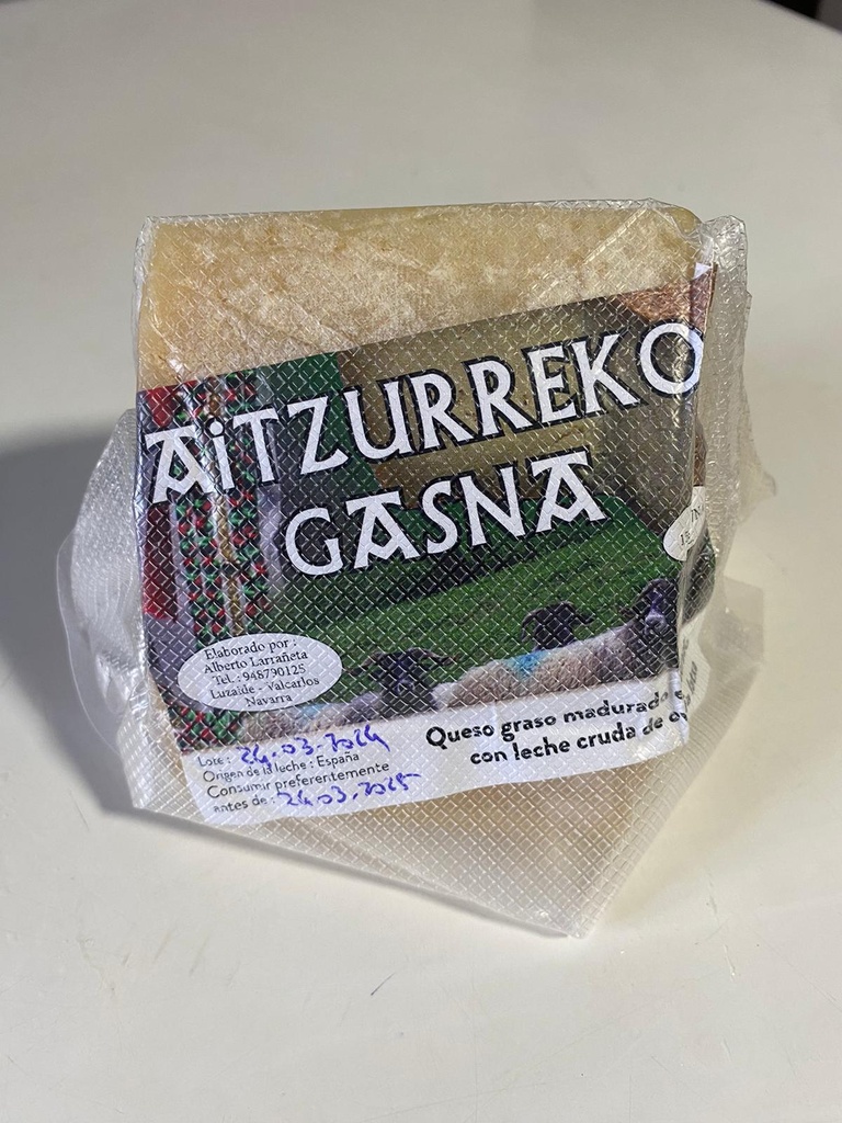 Queso de Oveja Aitzurreko Gasna  - 1 kg (en cuñas) - Luzaide