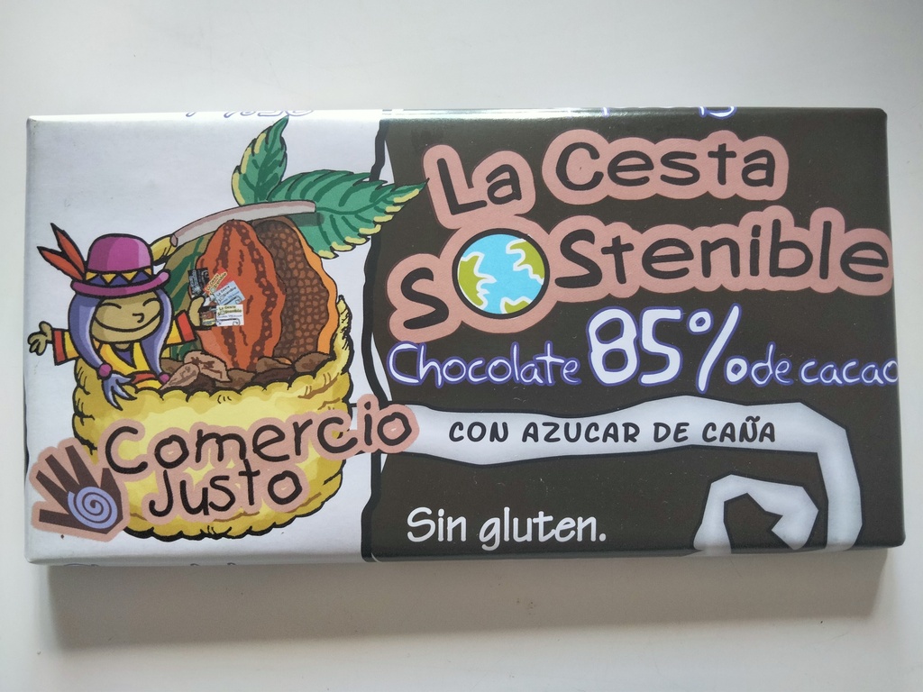 Chocolate 85% Cacao -100gr - Mundo Solidario