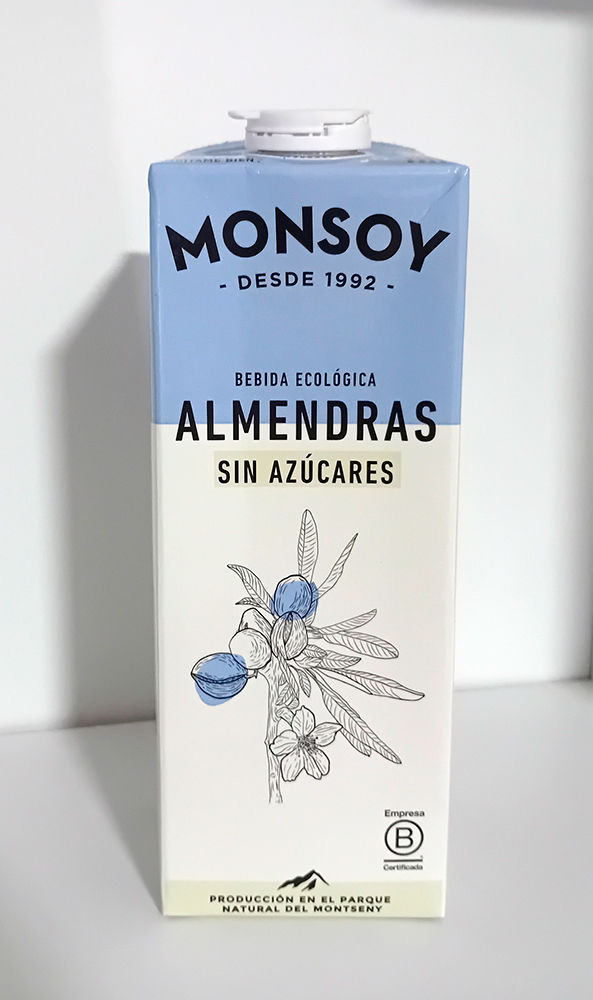 Bebida Almendra sin azúcar - 1l - Monsoy