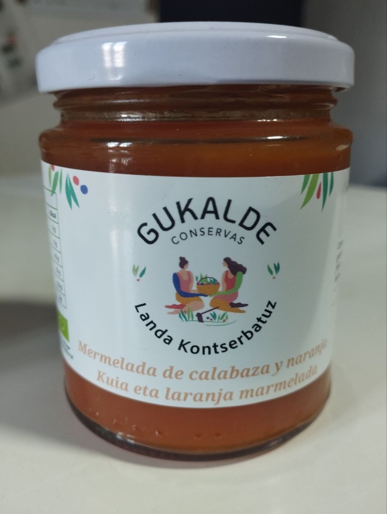Mermelada Calabaza y Naranja Eco - 240 gr - Gukalde