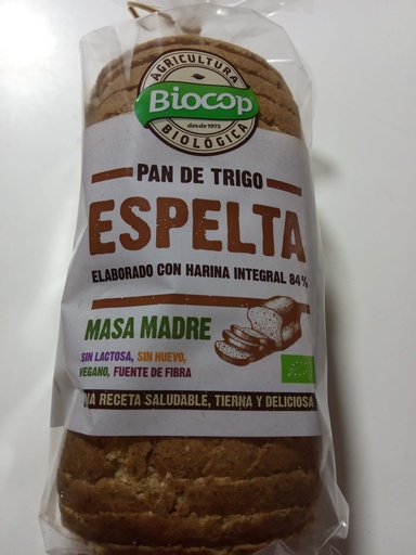 Pan Molde Espelta Integral Bio - 400gr - Biocop