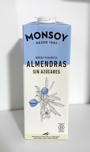 Bebida Almendra sin azúcar - 1l - Monsoy