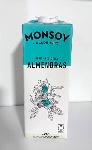 Bebida Almendra azucar Bio - 1l - Monsoy