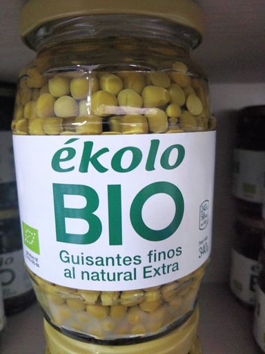 [06-010] Guisante al natural Bio - 340 grs - Ekolo Bio