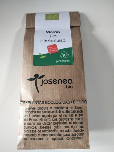 [07-014] Melisa, Tila y Hierbaluisa Bio - 10 pirámides - Josenea Bio