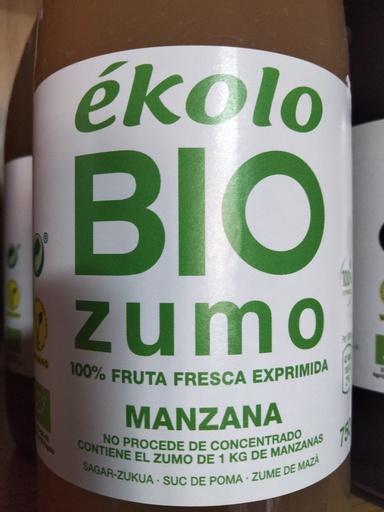 [09-009] Zumo Manzana Bio - 750 ml - Ekolo Bio