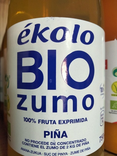 [09-015] Zumo Piña Bio - 750 ml - Ekolo Bio