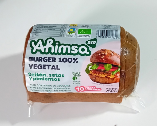 [14-003] Hamburguesa Familiar Shitake y Pimientos Bio - 750 grs - Biosurya Ahimsa