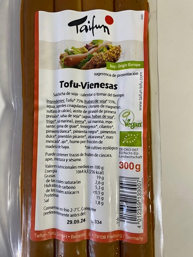 [14-004] Salchichas Tofu-Vienesas Bio - 300 grs - Taifún