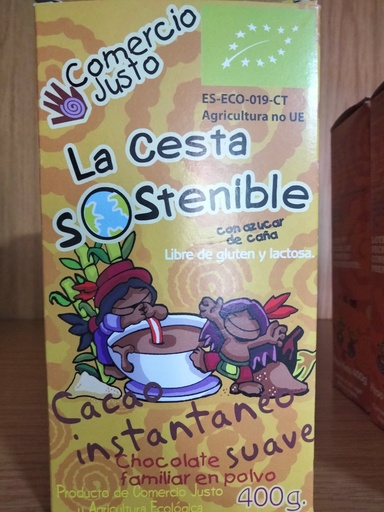 Cacao instantáneo suave Bio - 400 gr. - Mundo Solidario