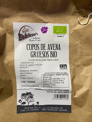 Copos de Avena Gruesos Bio - Granel - BioArtesa